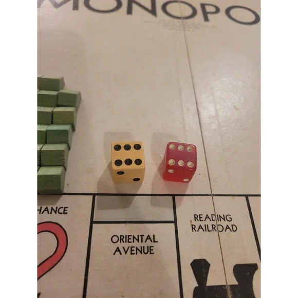Vintage 1935 Blue Monopoly Board Game 99% Complete